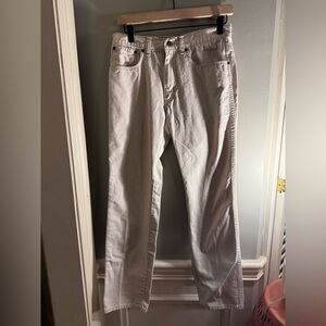 Cream Relaxed Fit Denim Jeans
